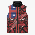Aotearoa Iwi Ngapuhi Sleeveless Puffer Jacket Tuhoronuku Kite United Tribes Flag Maori Pattern
