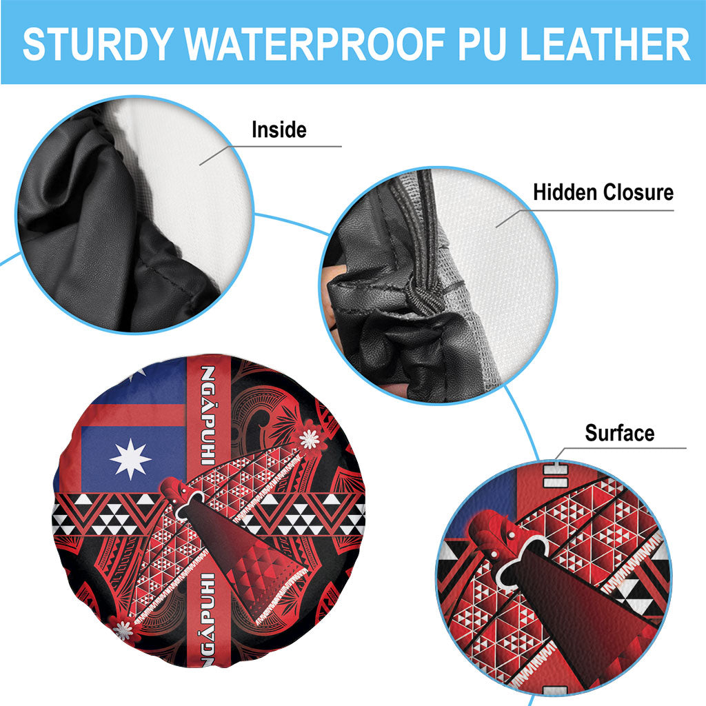 Aotearoa Iwi Ngapuhi Spare Tire Cover Tuhoronuku Kite United Tribes Flag Maori Pattern
