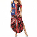 Aotearoa Iwi Ngapuhi Summer Maxi Dress Tuhoronuku Kite United Tribes Flag Maori Pattern