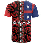 Aotearoa Iwi Ngapuhi T Shirt Tuhoronuku Kite United Tribes Flag Maori Pattern