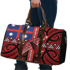 Aotearoa Iwi Ngapuhi Travel Bag Tuhoronuku Kite United Tribes Flag Maori Pattern