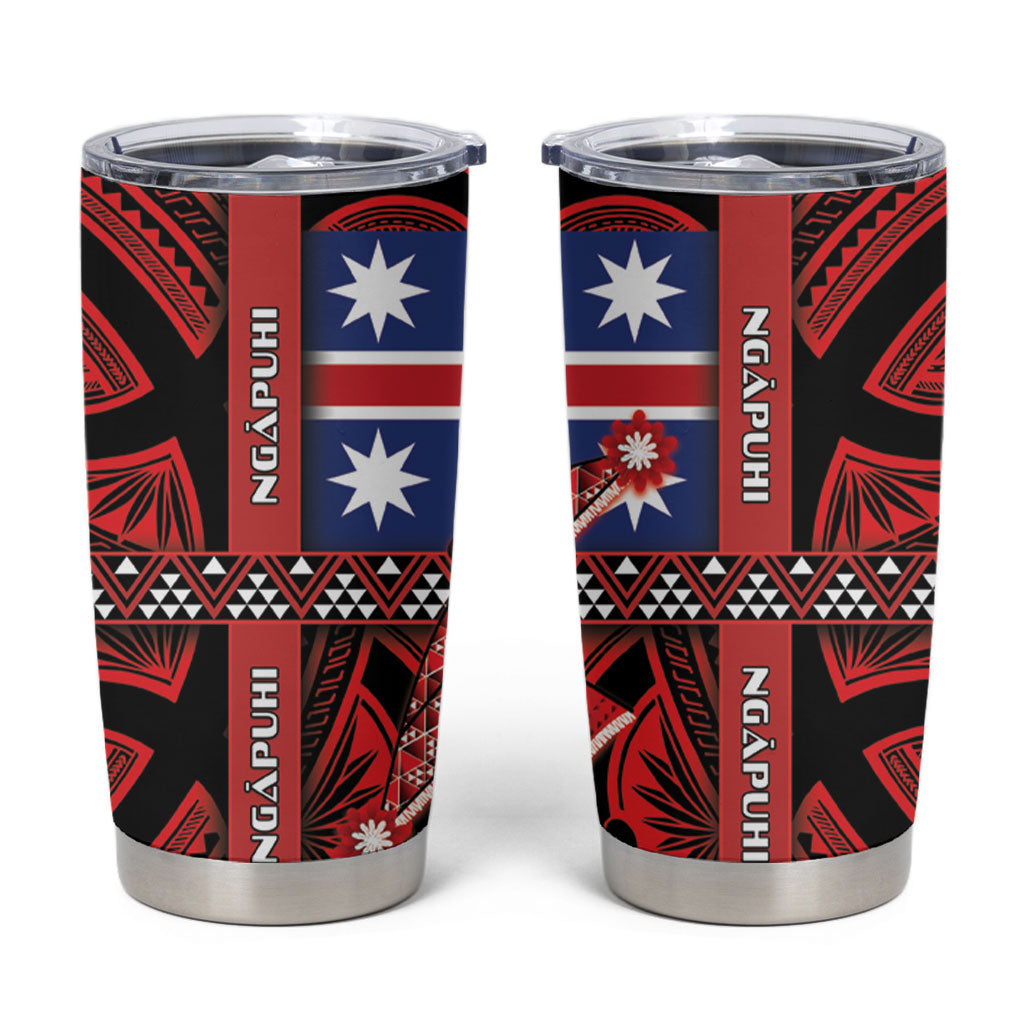 Aotearoa Iwi Ngapuhi Tumbler Cup Tuhoronuku Kite United Tribes Flag Maori Pattern