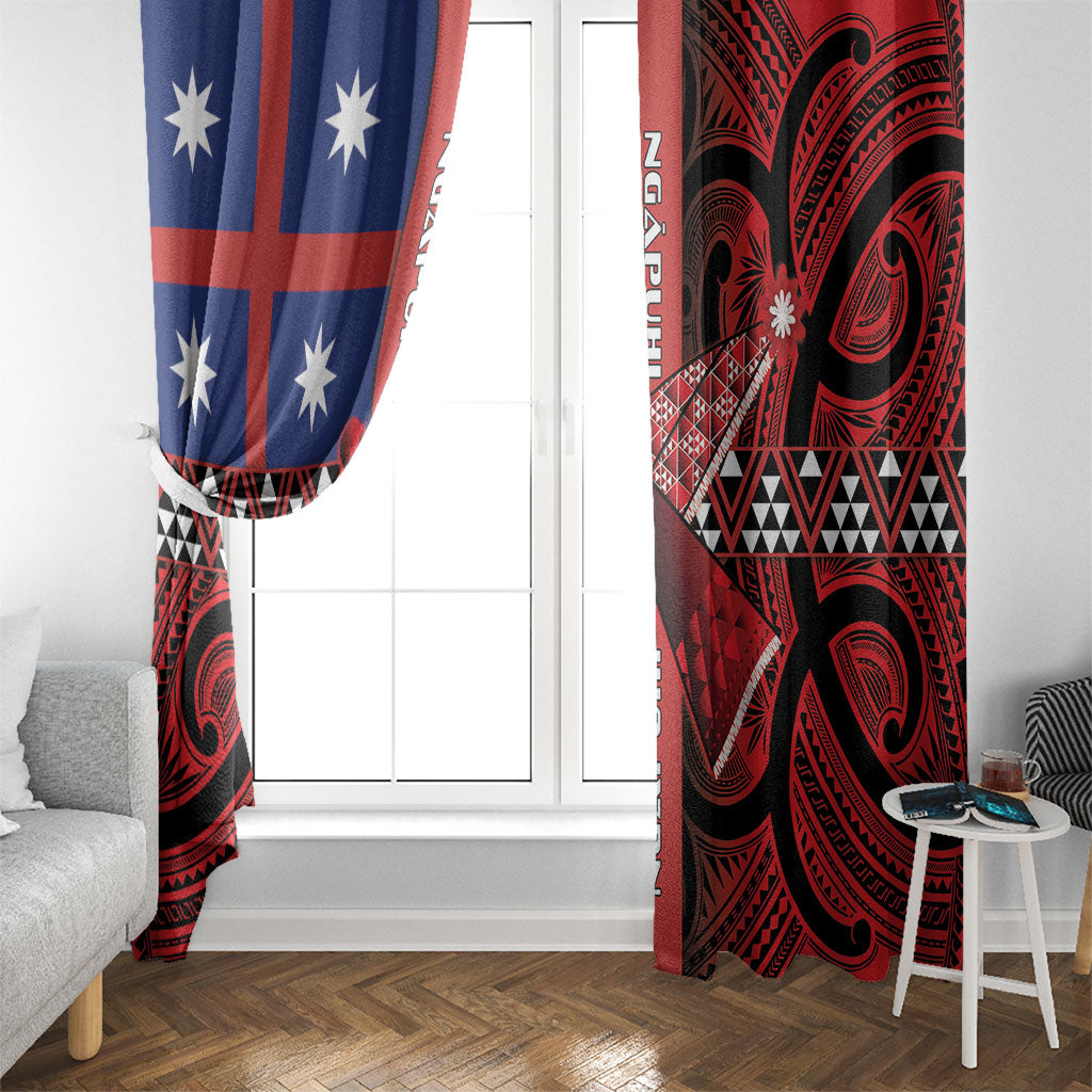 Aotearoa Iwi Ngapuhi Window Curtain Tuhoronuku Kite United Tribes Flag Maori Pattern