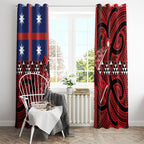 Aotearoa Iwi Ngapuhi Window Curtain Tuhoronuku Kite United Tribes Flag Maori Pattern