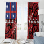 Aotearoa Iwi Ngapuhi Window Curtain Tuhoronuku Kite United Tribes Flag Maori Pattern