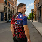 Aotearoa Iwi Ngapuhi Zipper Polo Shirt Tuhoronuku Kite United Tribes Flag Maori Pattern