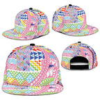 Maori Kowhaiwhai Taniko Patchwork Rainbow Motifs Snapback Cap