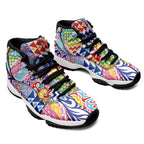 Maori Kowhaiwhai Taniko Patchwork Rainbow Motifs Sneakers J11