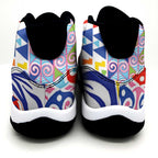 Maori Kowhaiwhai Taniko Patchwork Rainbow Motifs Sneakers J11