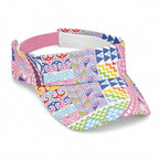Maori Kowhaiwhai Taniko Patchwork Rainbow Motifs Sun Visor Cap