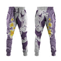 Maori Manta Ray Plumeria Deep Purple Jogger Pants - Aussie Hoodie
