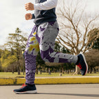Maori Manta Ray Plumeria Deep Purple Jogger Pants - Aussie Hoodie