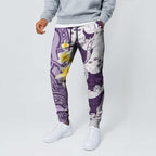 Maori Manta Ray Plumeria Deep Purple Jogger Pants - Aussie Hoodie