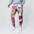Maori Manta Ray Plumeria Royal Pink Jogger Pants - Aussie Hoodie