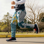 Maori Manta Ray Plumeria Teal Jogger Pants - Aussie Hoodie
