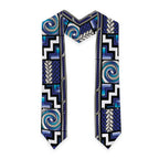 Maori Matariki Graduation Stole Blue Galaxy Aesthetic Koru Art