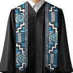 Maori Matariki Graduation Stole Green Galaxy Aesthetic Koru Art