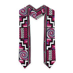 Maori Matariki Graduation Stole Pink Galaxy Aesthetic Koru Art