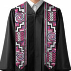 Maori Matariki Graduation Stole Pink Galaxy Aesthetic Koru Art
