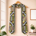Maori Matariki Graduation Stole Yellow Galaxy Aesthetic Koru Art