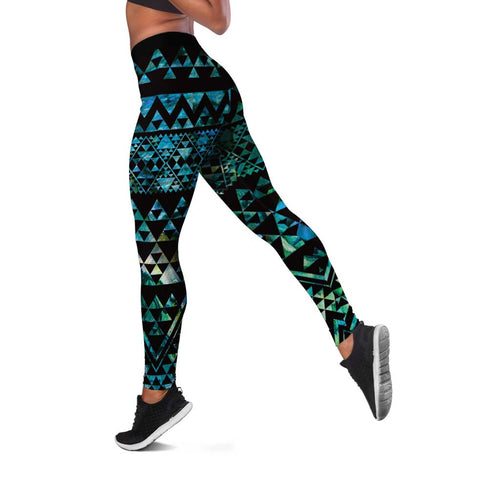 Maori Niho Taniwha Te Wheiao Leggings Paua Shell - Aussie Hoodie