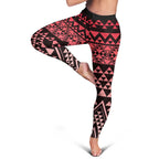 Maori Niho Taniwha Te Wheiao Leggings Terracotta - Aussie Hoodie
