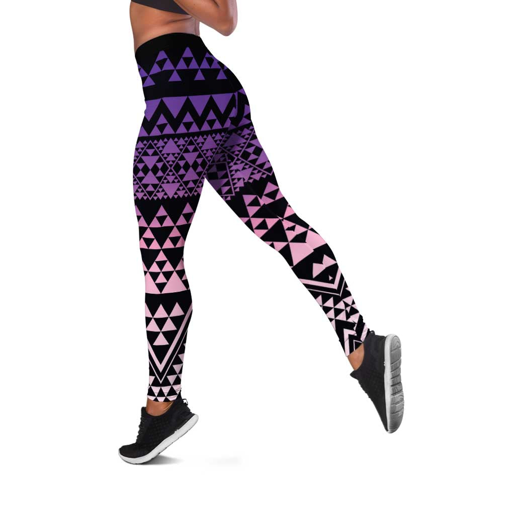 Maori Niho Taniwha Te Wheiao Leggings Waiporoporo - Aussie Hoodie