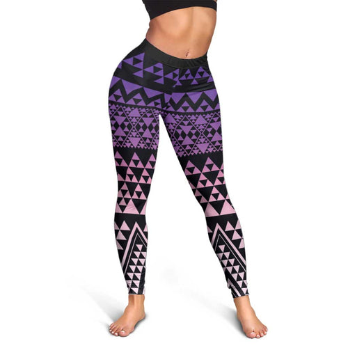 Maori Niho Taniwha Te Wheiao Leggings Waiporoporo - Aussie Hoodie