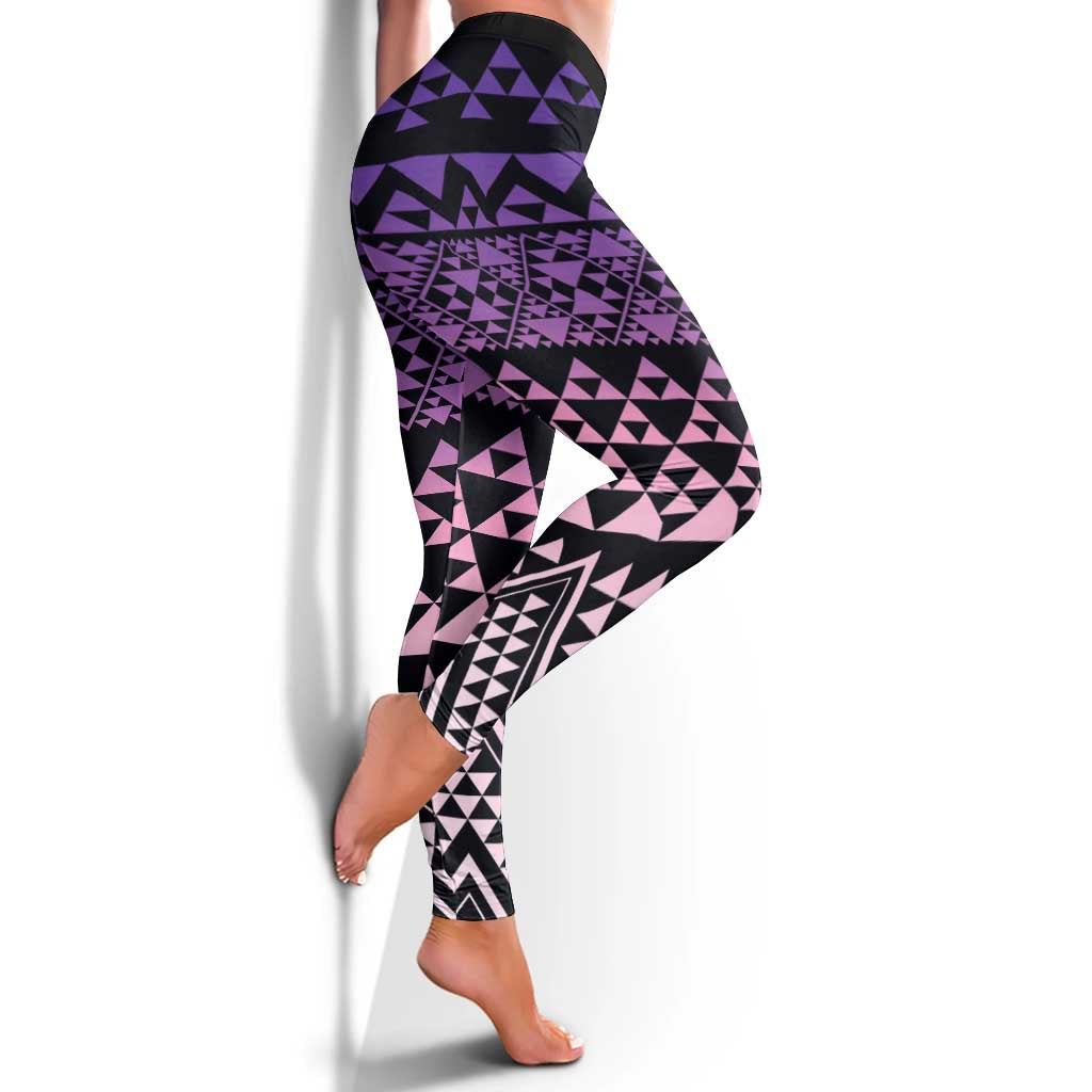 Maori Niho Taniwha Te Wheiao Leggings Waiporoporo - Aussie Hoodie