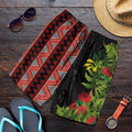 Maori Tukutuku Shorts for Men with Ferns Pohutukawa and Kowhai Tribal Moko Patterns