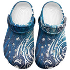 Matariki Galaxy Clogs Shoes Maori Taniko Pattern