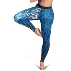 Matariki Galaxy Leggings Maori Taniko Pattern