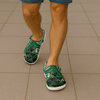 Matariki New Zealand Clogs Shoes NZ Niho Taniwha Maori New Year Green Galaxy