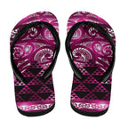 Matariki New Zealand Flip Flops NZ Niho Taniwha Maori New Year Pink Galaxy