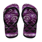 Matariki New Zealand Flip Flops NZ Niho Taniwha Maori New Year Purple Galaxy
