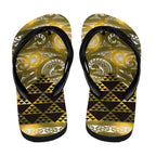 Matariki New Zealand Flip Flops NZ Niho Taniwha Maori New Year Yellow Galaxy