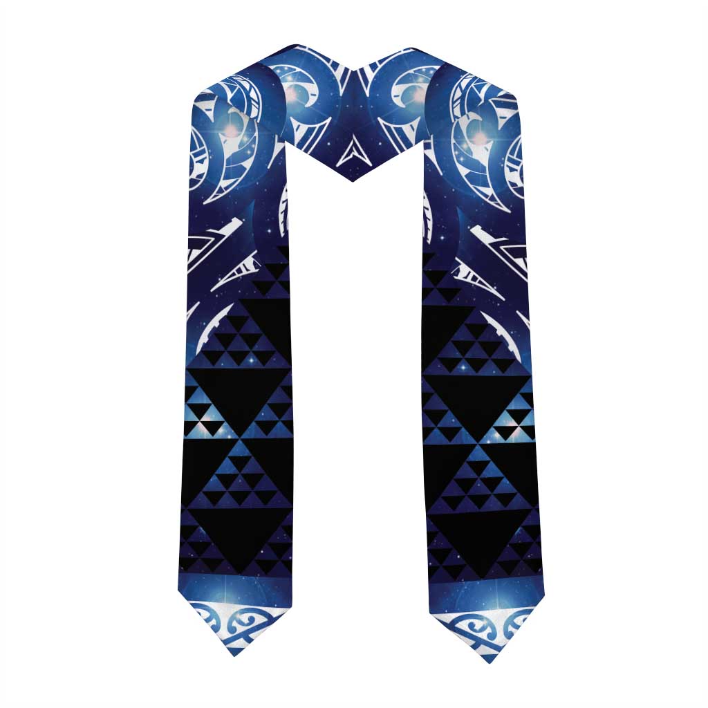 Matariki New Zealand Graduation Stole NZ Niho Taniwha Maori New Year Blue Galaxy