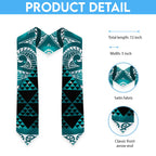 Matariki New Zealand Graduation Stole NZ Niho Taniwha Maori New Year Cyan Galaxy