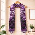 Matariki New Zealand Graduation Stole NZ Niho Taniwha Maori New Year Purple Galaxy