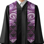 Matariki New Zealand Graduation Stole NZ Niho Taniwha Maori New Year Purple Galaxy