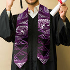 Matariki New Zealand Graduation Stole NZ Niho Taniwha Maori New Year Purple Galaxy LT14