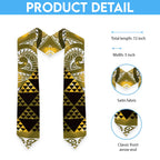 Matariki New Zealand Graduation Stole NZ Niho Taniwha Maori New Year Yellow Galaxy