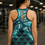 Matariki New Zealand Hollow Tank Top NZ Niho Taniwha Maori New Year Cyan Galaxy