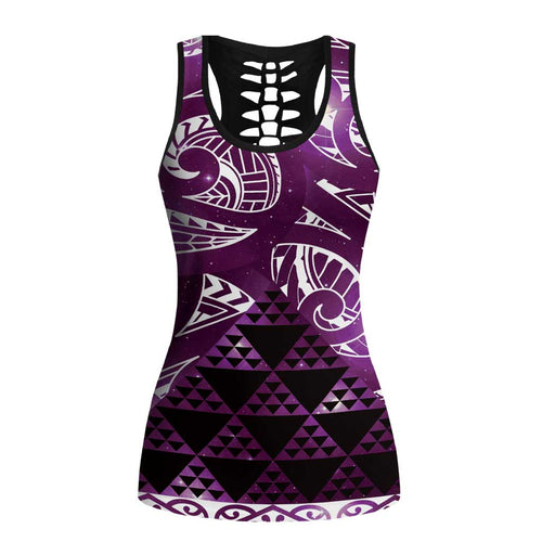 Matariki New Zealand Hollow Tank Top NZ Niho Taniwha Maori New Year Purple Galaxy
