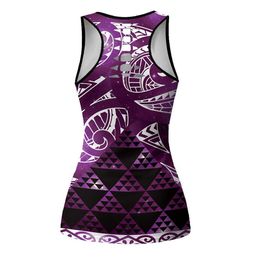 Matariki New Zealand Hollow Tank Top NZ Niho Taniwha Maori New Year Purple Galaxy