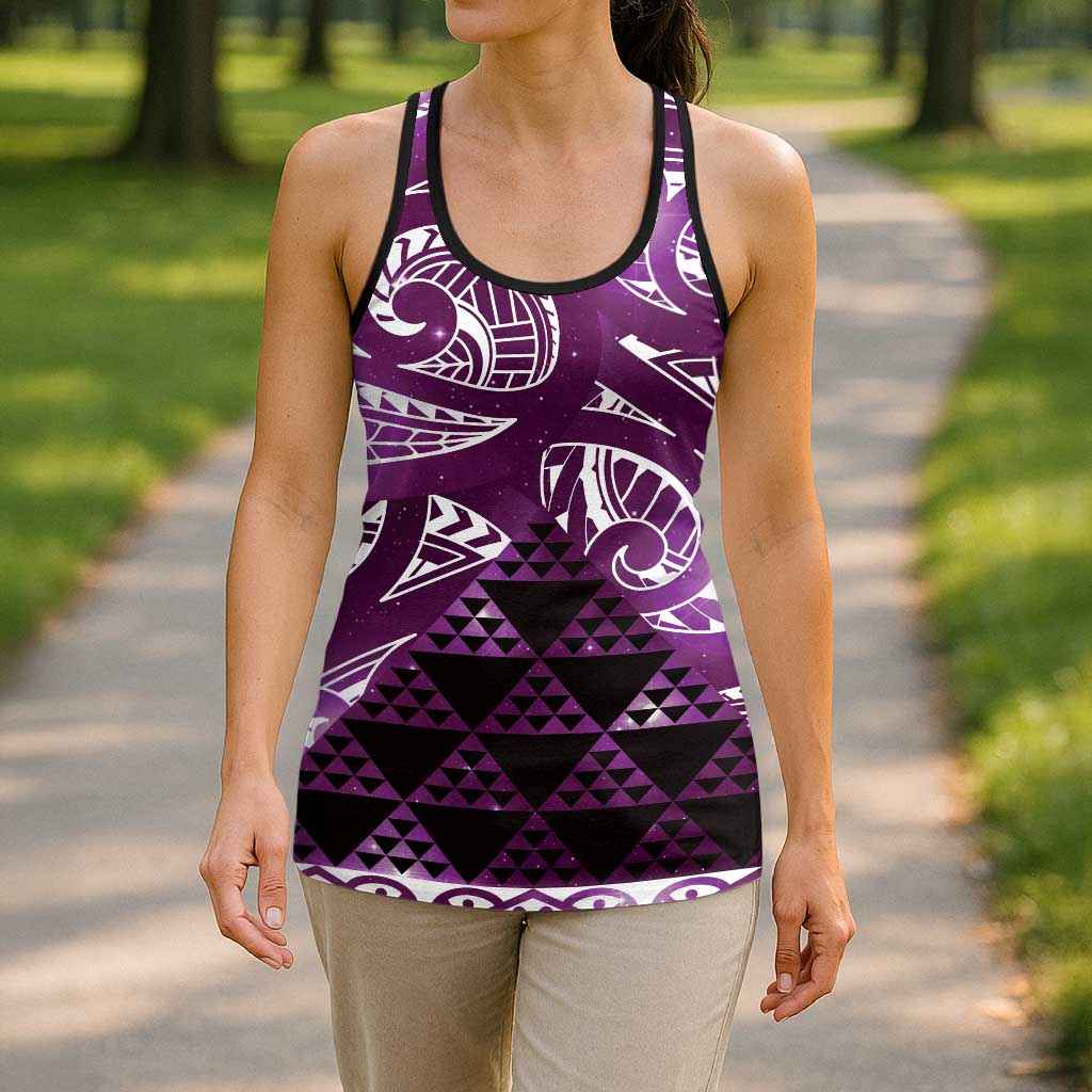 Matariki New Zealand Hollow Tank Top NZ Niho Taniwha Maori New Year Purple Galaxy