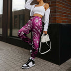 Matariki New Zealand Jogger Pants NZ Niho Taniwha Maori New Year Pink Galaxy
