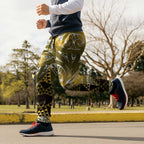 Matariki New Zealand Jogger Pants NZ Niho Taniwha Maori New Year Yellow Galaxy