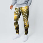 Matariki New Zealand Jogger Pants NZ Niho Taniwha Maori New Year Yellow Galaxy