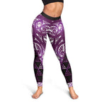 Matariki New Zealand Leggings NZ Niho Taniwha Maori New Year Purple Galaxy